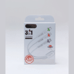 كابل Eloroby XUD-25 ‏3-في-1 شحن فائق 120W – طول 1.2 متر