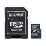 ⁦كارت ميموري كينجستون اصلي Micro SD سعة 64 جيجابايت⁩ - الصورة ⁦2⁩