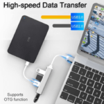 ⁦موزع USB 3.0 بأربعة منافذ، محول توسعة USB عالي السرعة⁩ - الصورة ⁦6⁩